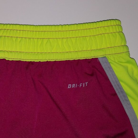 Nike Dri Fit Purple Neon Yellow Running Shorts Small - Picture 7 of 7